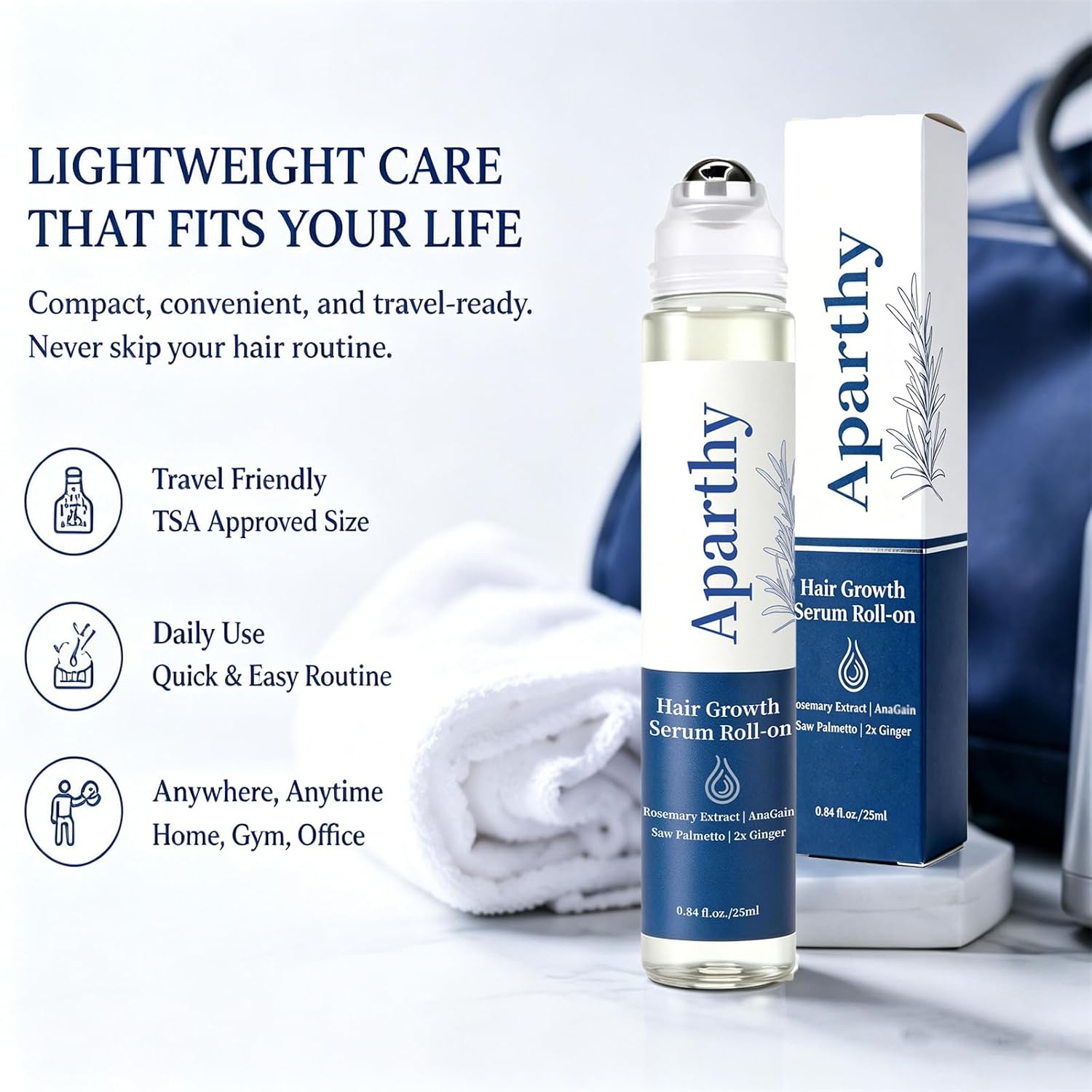 Aparthy Growth Roll On, Advanced Hair Density Roll on Serum (2Pcs)