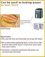 Vista 7 de Katbite 100 piezas de papel de envoltorio para sándwich, forros para cesta de alimentos de 12x12 pulgadas, papel de pergamino para hornear a prueba