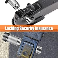 Vista 6 de CZC AUTO Bloqueo de acoplador de remolque de 1/4 pulgadas de diámetro y 2-1/2 pulgadas de diámetro, bloqueo de lengüeta de remolque que se adapta a