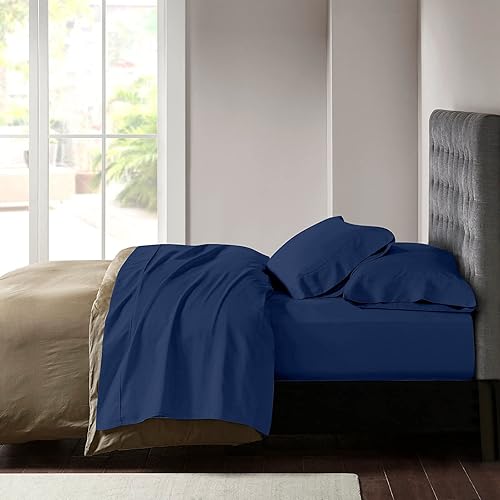 Miniatura 6 de YIYEA Juego de sábanas tamaño King  Sábanas y fundas de almohada de microfibra cepillada de 1800 hilos  Extra suave, bolsillo profundo, resistente