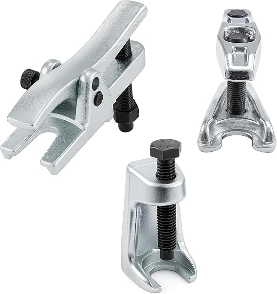3-Piece Ball Joint Puller Separator – Heavy-Duty Tie Rod End Remover & Bearing Separator/Bearing Puller for Cars, Trucks & SUVs, Professional Automotive Repair Tool