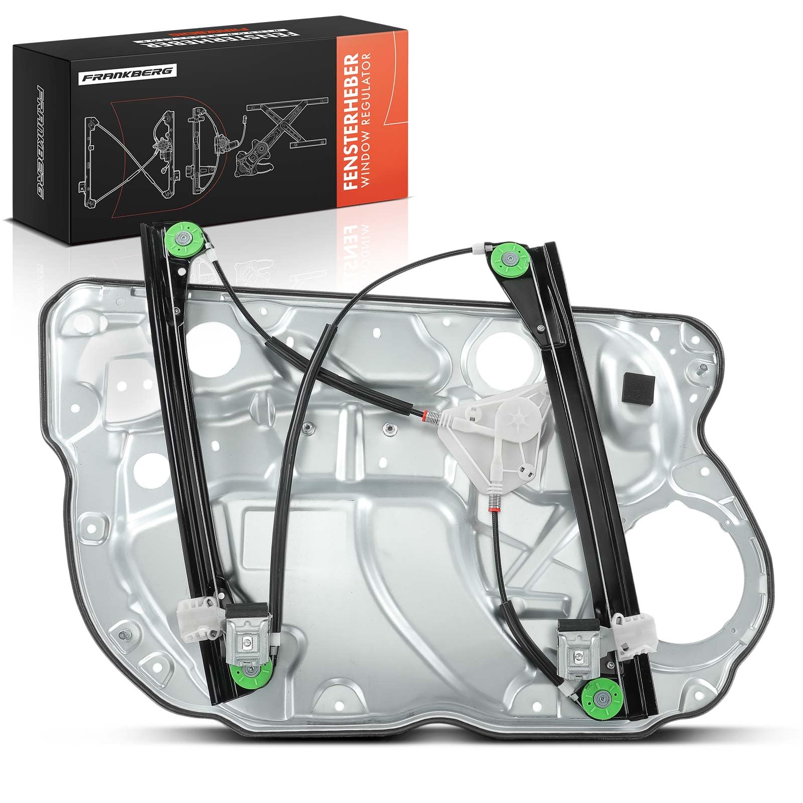 Frankberg Alzacristalli Alzavetro Elettrico Senza Motore Con Metall platte Anteriore destro 4/5 Porte Compatibile con Polo 9A 9N Berlina Polo Limousine 9A2 9A4 9A6 9N2 Replace# 6Q4837462J