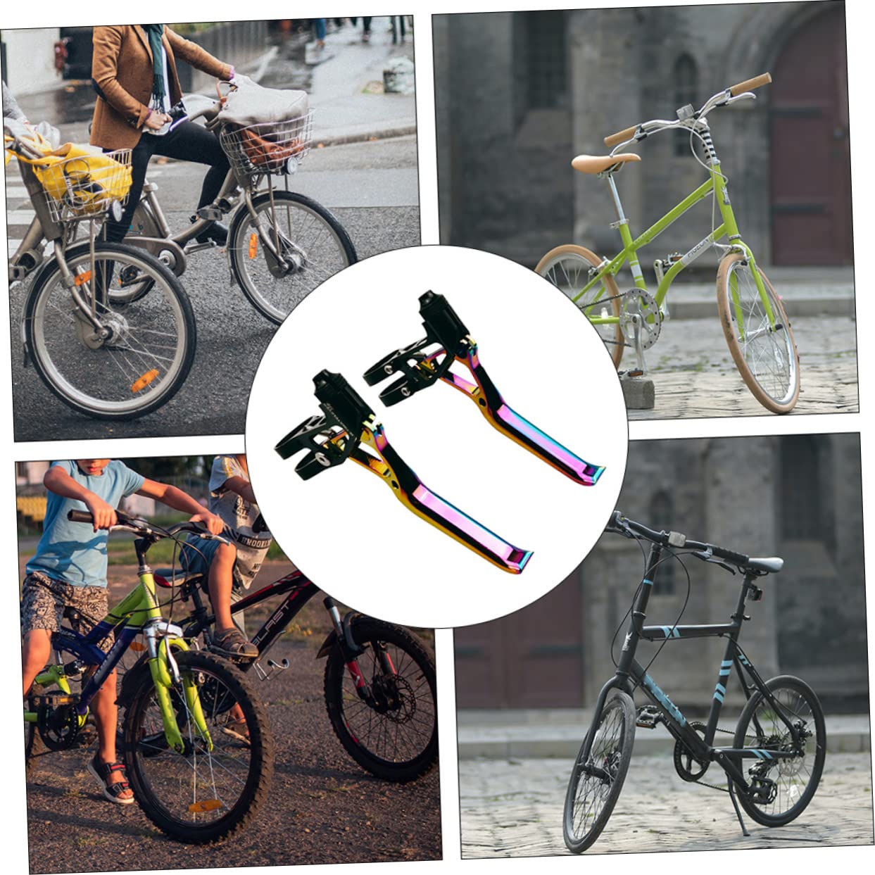 Toyvian 1 Para Aluminiowy Uchwyt Hamulca Do Roweru i Stylowy Idealny Do Rowerów Górskich Szosowych Oraz Składanych Wysokiej Jakości Akcesoria Rowerów