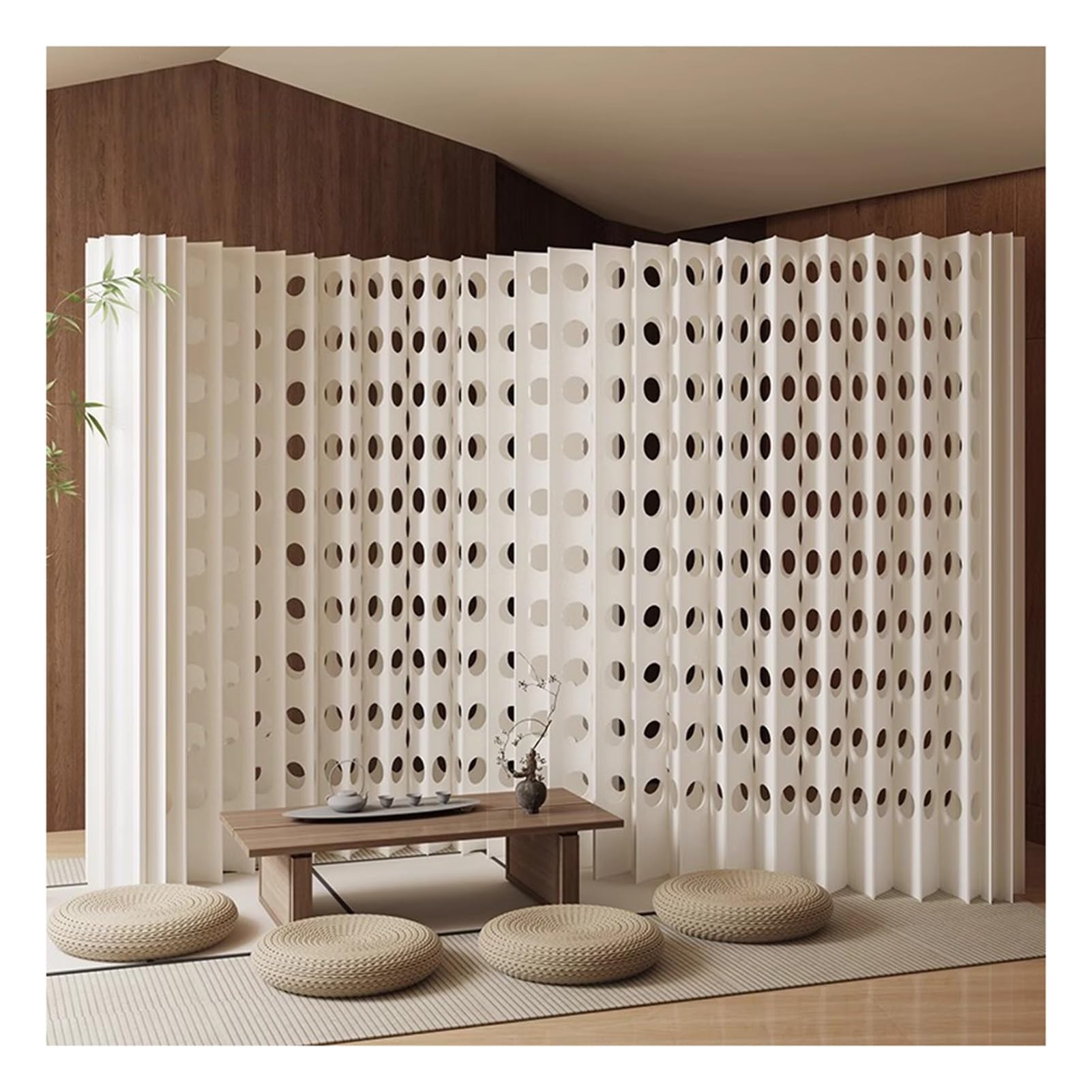 Divisori per ambienti, Carta da parati divisoria retrattile for ambienti, design scavato(3x2 m/9.84x6.56 ft)