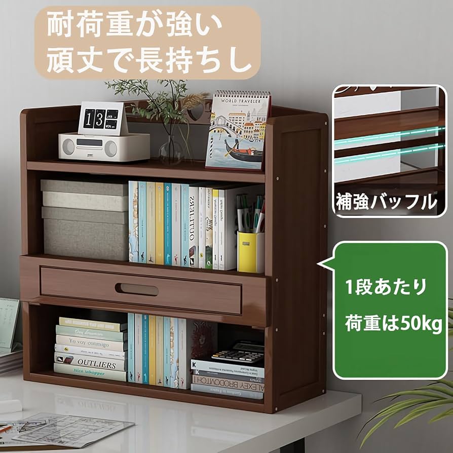 Amazon.co.jp: デスク上置き棚引き出し付き卓上本棚竹製小物入れ 収納 Amazon.co.jp: デスク上置き棚引き出し付き卓上本棚竹製小物入れ 収納