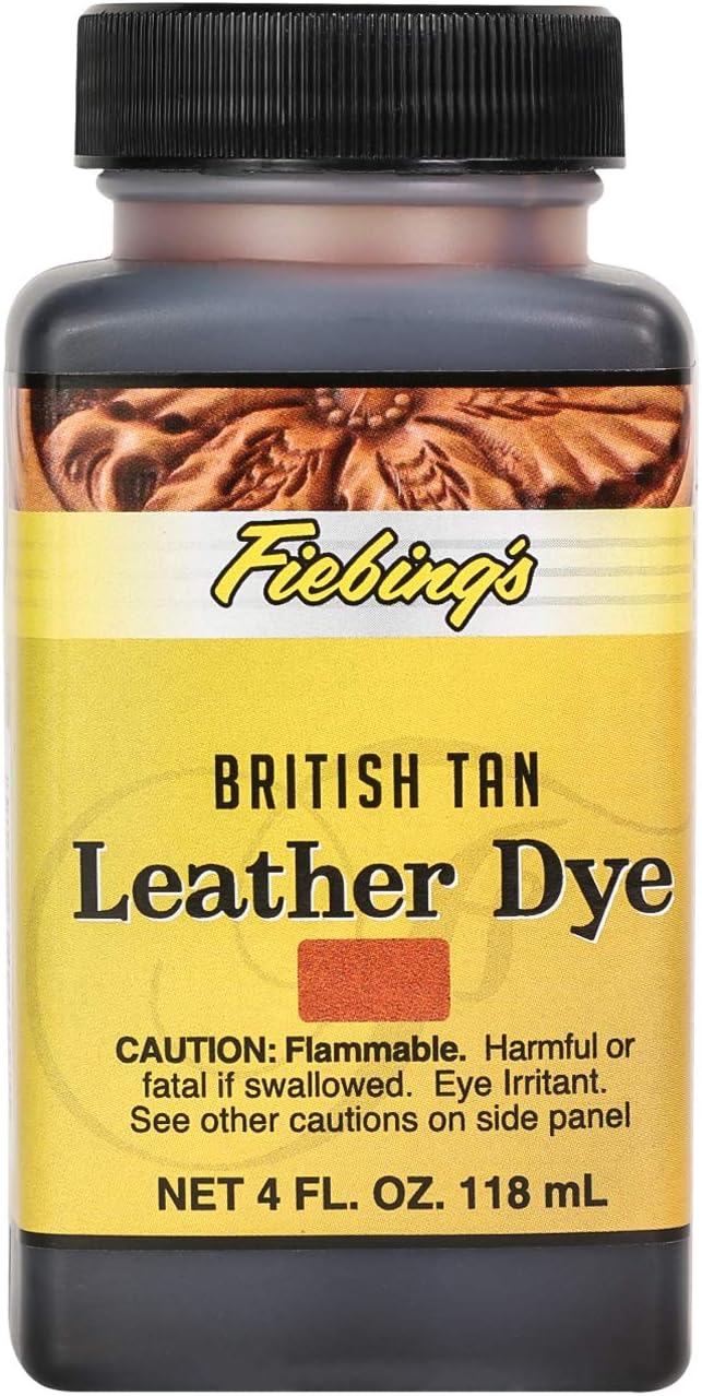 Leather Dye - 4 Ounces, British Tan