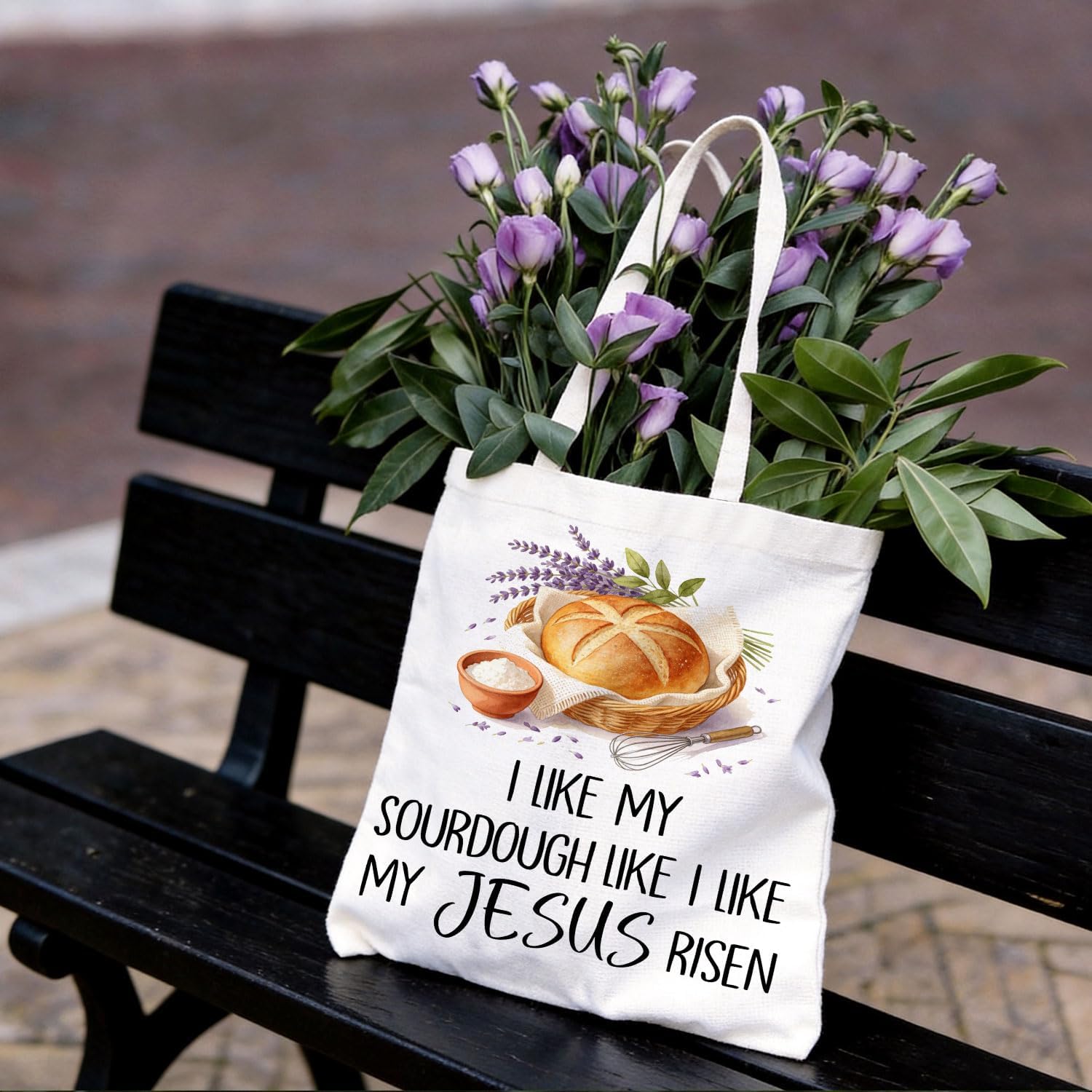 BIDODABADIl Baker Gifts Tote Bag - Baking gifts Canvas Tote Bag, Hostess Gift Canvas Shopping Bags, 14.9x14.5 Inch image 4
