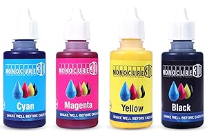 Vibrant CMYK Pigment Set for Color Resin 3D Printing