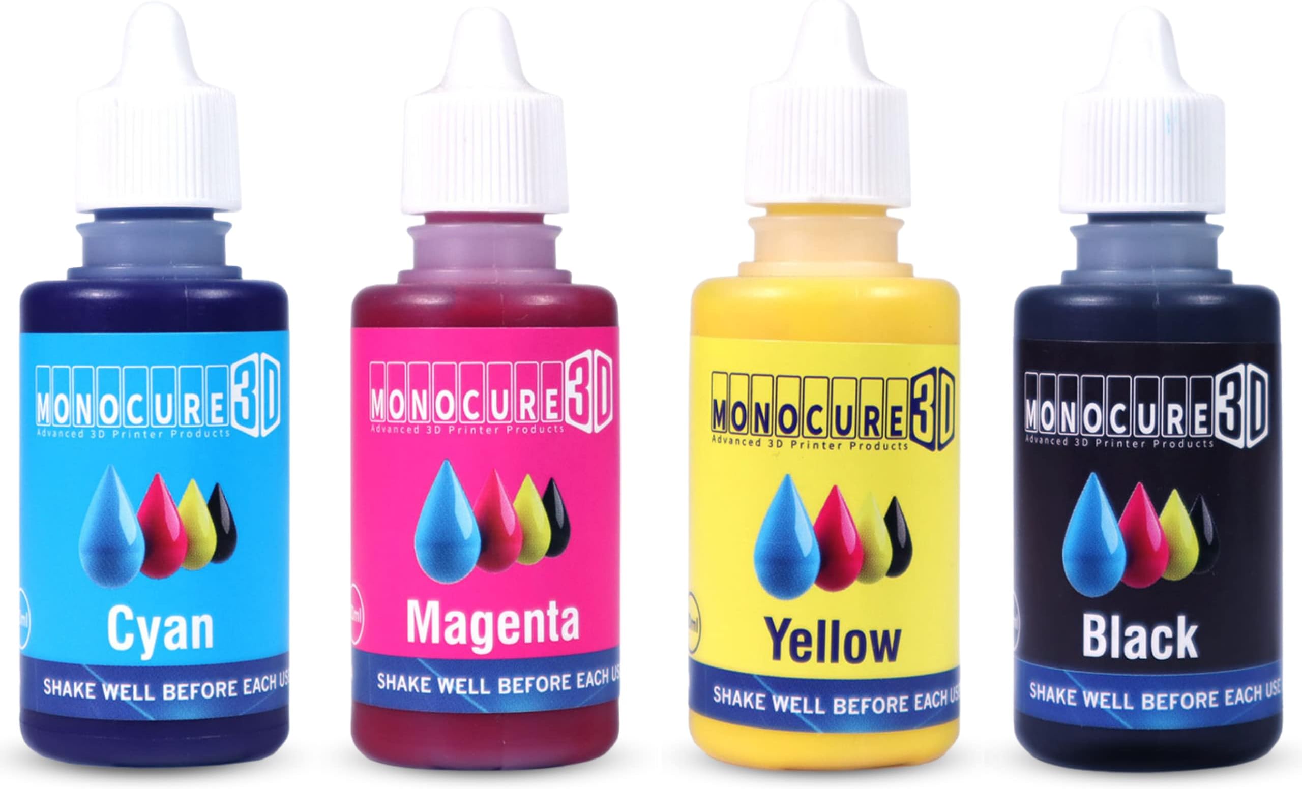 Monocure 3D CMYK Pigment Set for 3D Printer Resins