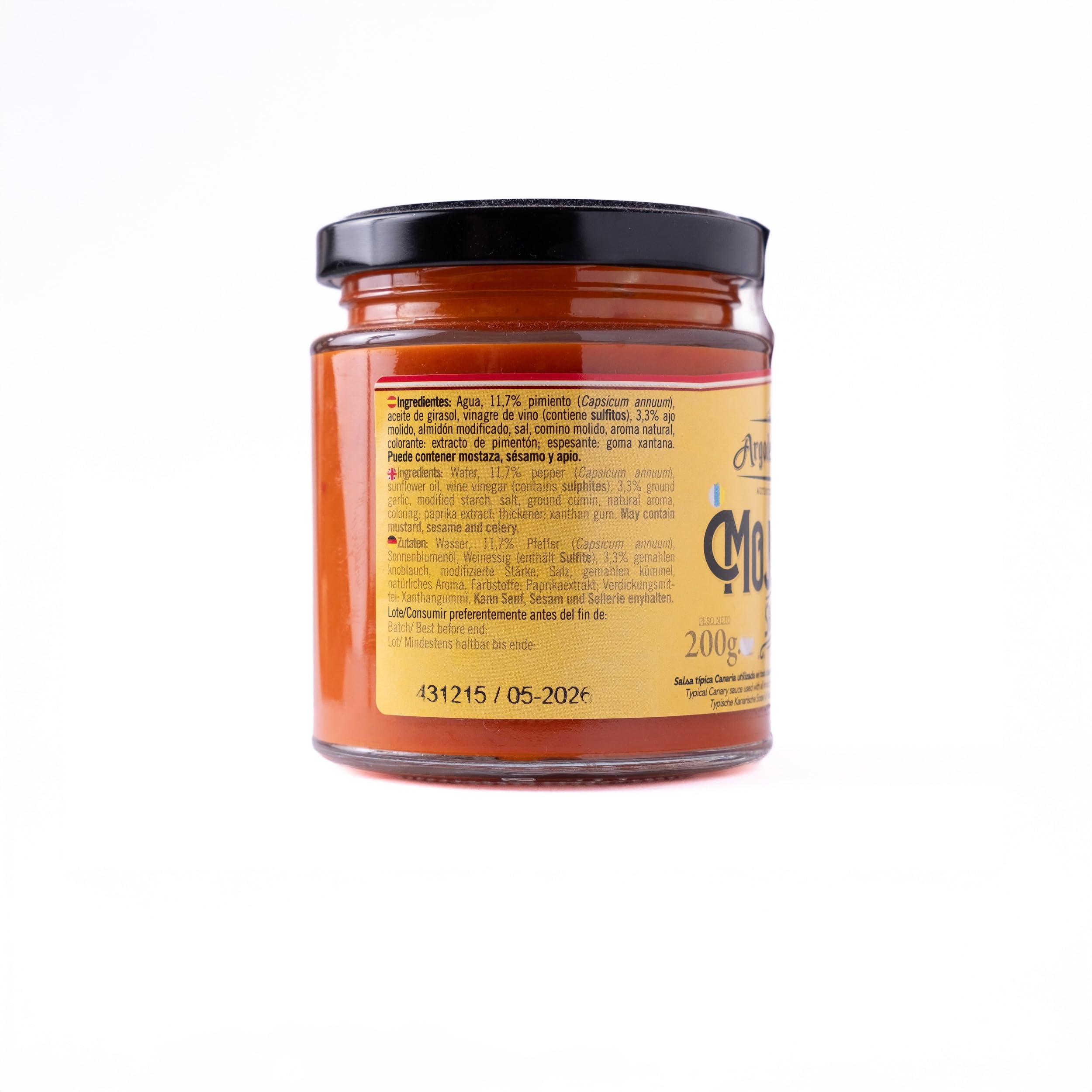 Mojo Picón Suave 200g - Autentica Salsa Canaria para Untar, Tostadas, Arepas