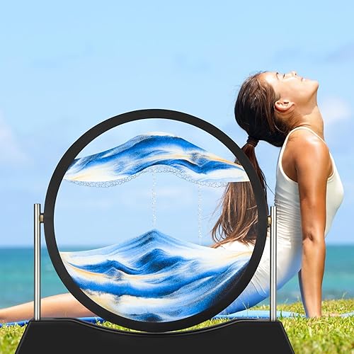 Miniatura 8 de Liangding Movimiento líquido de arte de arena en movimiento, pintura de arena de flujo 3D, decoración de arena movediza, alivio del estrés, imagen