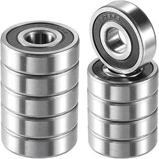 ACROPIX 6303-2RS Bearings Double Rubber Sealed Deep Groove Ball Bearings 17x47x14mm Silver Tone - Pack of 10