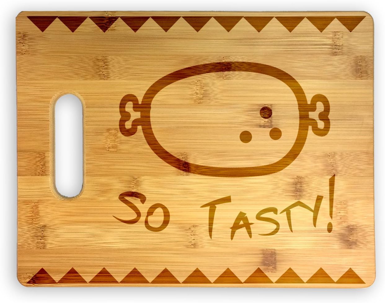 So Tasty Meat! Cute Funny Laser Engraved Bamboo Cutting Board - Video Game, Iconic, Wedding, Housewarming, Anniversary, Birthday, Gift (Horizontal)