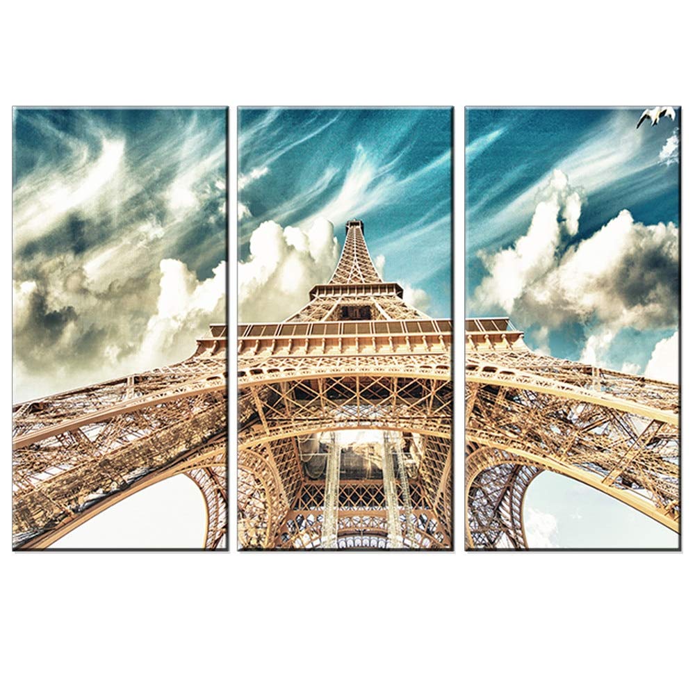 Tableau triptyque Paris pour habiller un grand mur blanc