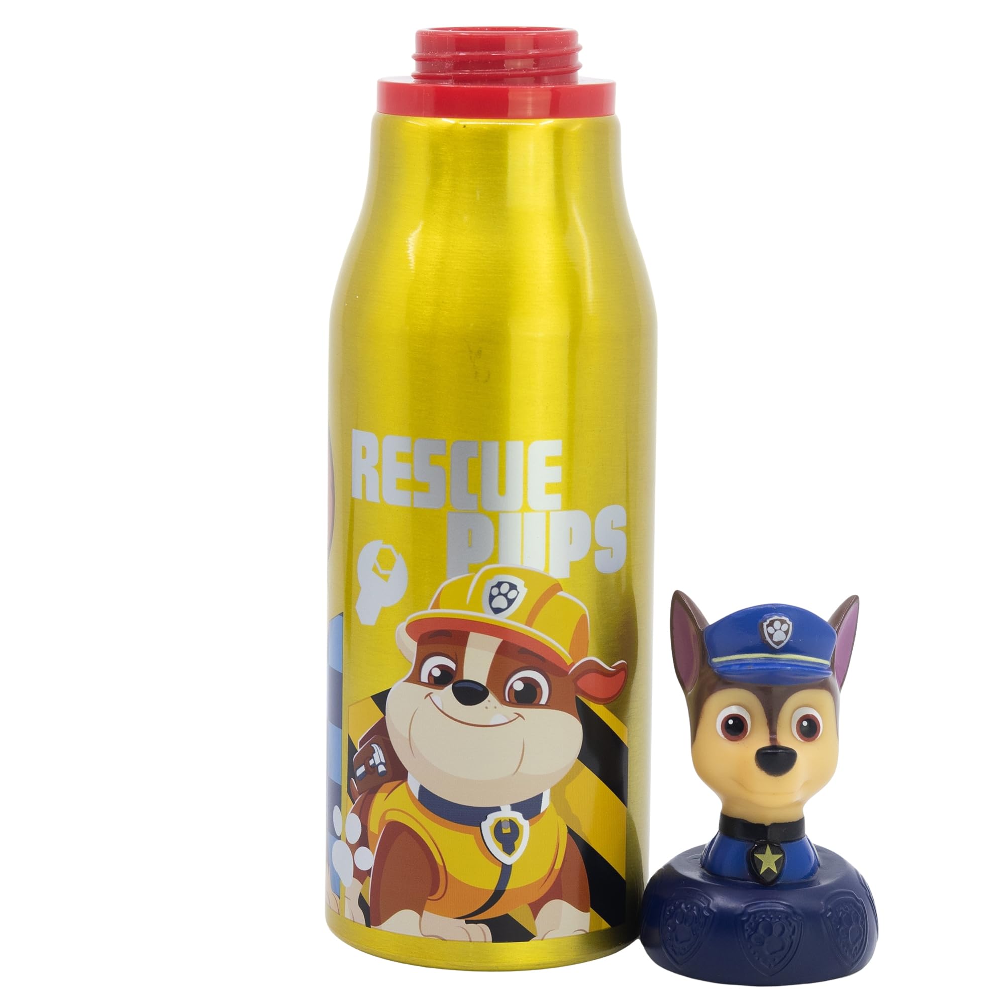 ALUMINUM BOTTLE WITH 3D FIGURINE 690 ML PAW PATROL BOY RESCUE PUPS - Image 3