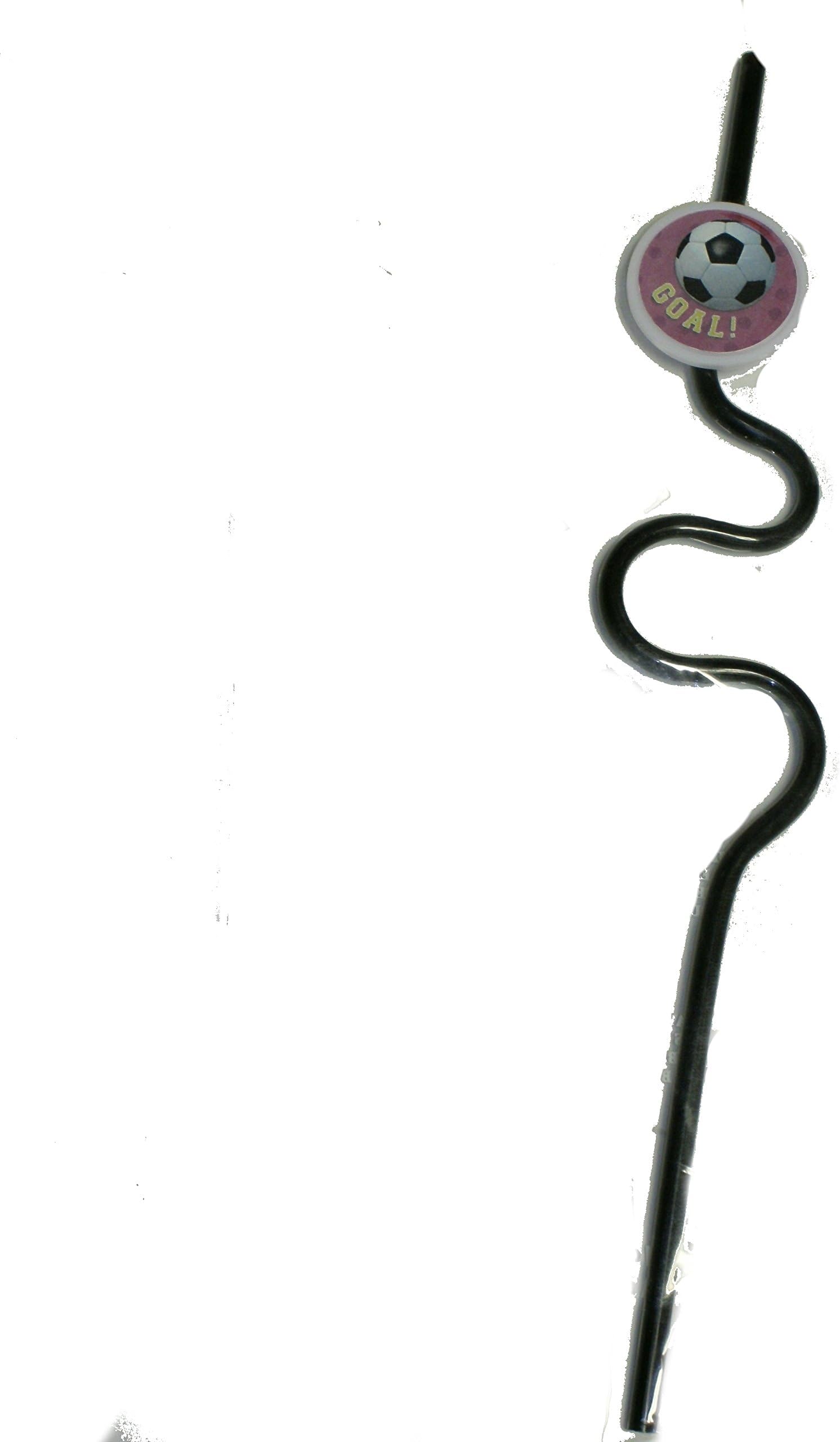 Sports Krazy Straws - Soccer- 1ct