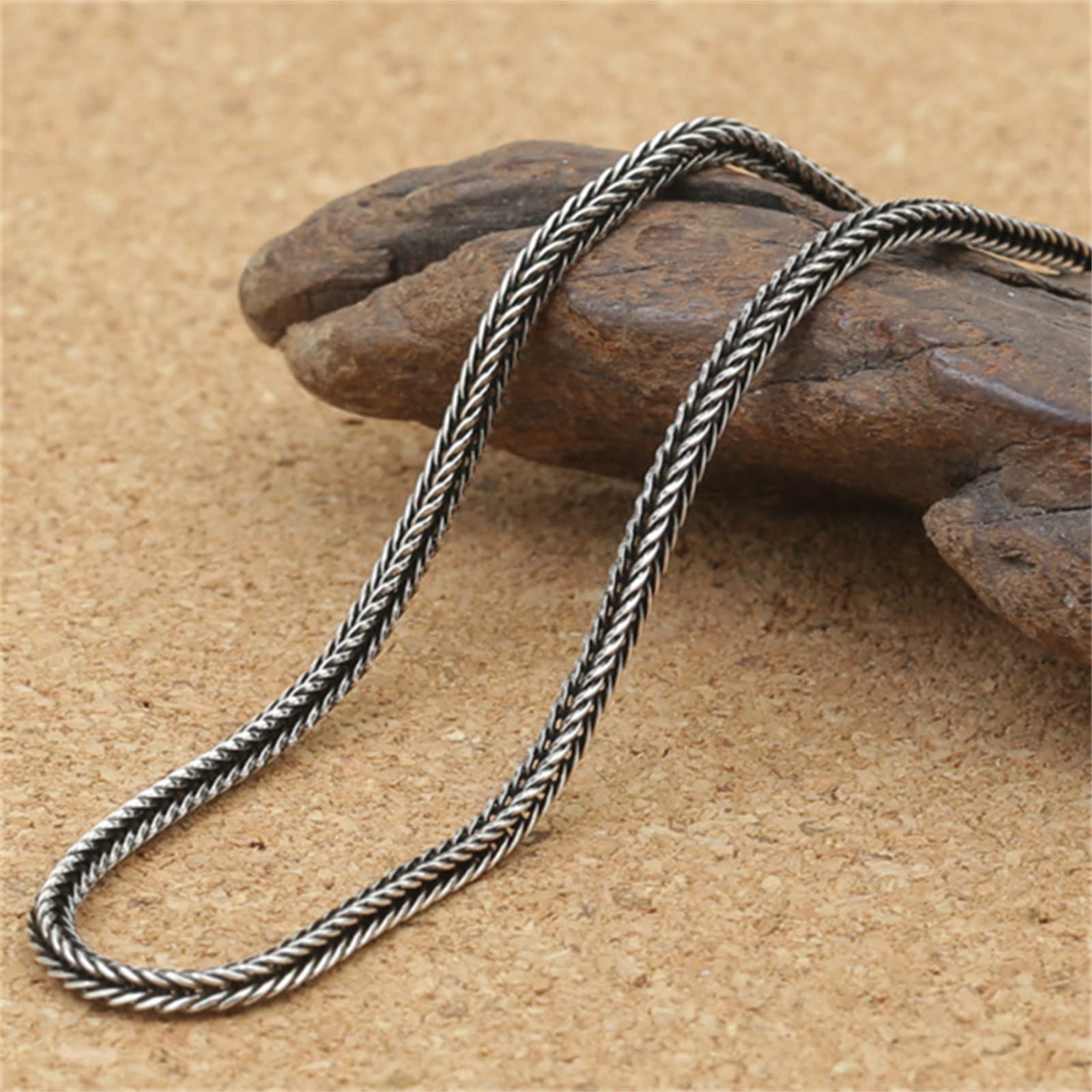 Ciondolo Serpente per Chitarra da Uomo, Collana con Ciondolo in Argento Sterling S925 con Serpente per Chitarra Vintage Gotica,Argento,Single Pendant