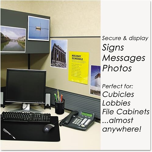 Miniatura 5 de Nudell - Soporte para letreros para cubículos, transparente, 11.0 x 8.3 x 8.3in