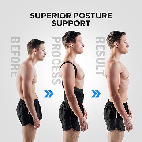 Miniatura 2 de Corrector de postura para hombres y mujeres, soporte de espalda superior con correas ajustables para el hombro, cómodo soporte de postura para uso