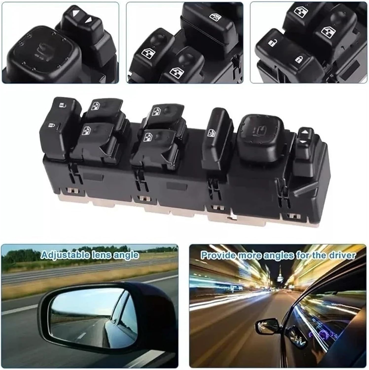 15883319 Master Power Window Switch Compatible With Hummer H2 Chevy Avalanche Silverado Suburban GMC Sierra 1500 2500 TahoeYukon 2003-2007