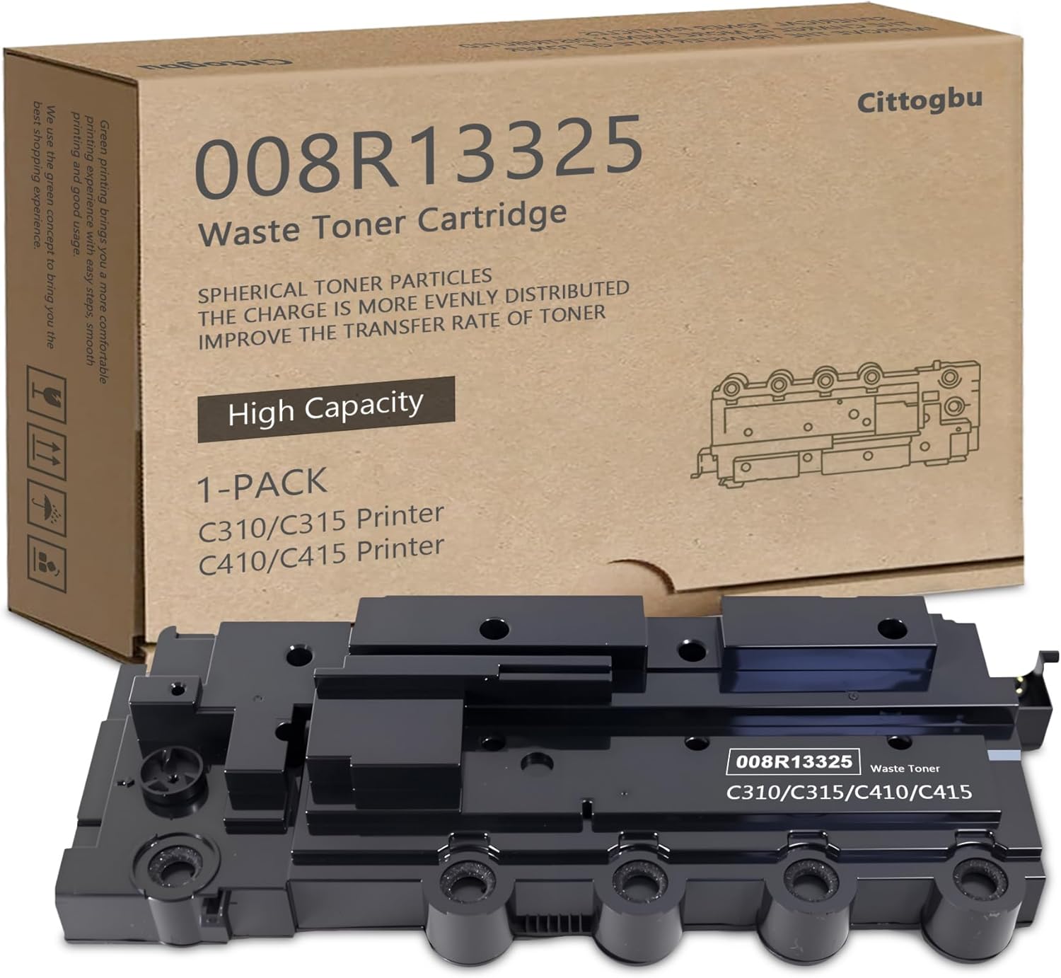 C310/C315 Waste Toner Bottle 1 Pack - 008R13325 Waste Toner Replacement for Xerox C310 C315 C410 C415 Printers