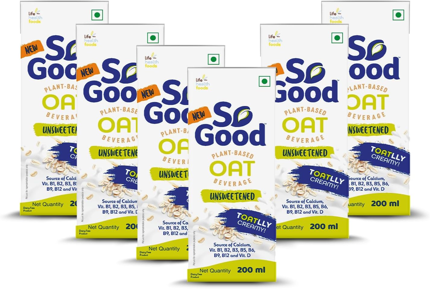 So Good Oat Beverage Unsweetened 200ml 1.2L (6 x 200ml)