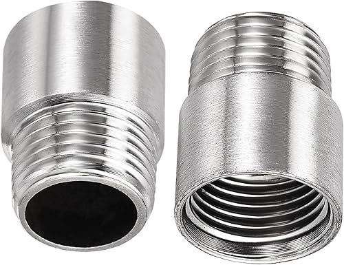 Accesorios de tubo de extensión de cabezal de ducha de 1.18 x 0.94 pulgadas (largo x profundidad), paquete de 2, bueno para baño, extensión de brazo