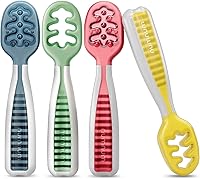 Vista 22 de NumNum Juego de cucharas para bebé, utensilios esenciales Pre-Spoon GOOtensils para 6+ meses, cucharas de autoalimentación de primera etapa