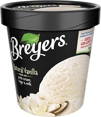 Breyers, Vanilla All Natural Ice Cream, Pint (8 Count)