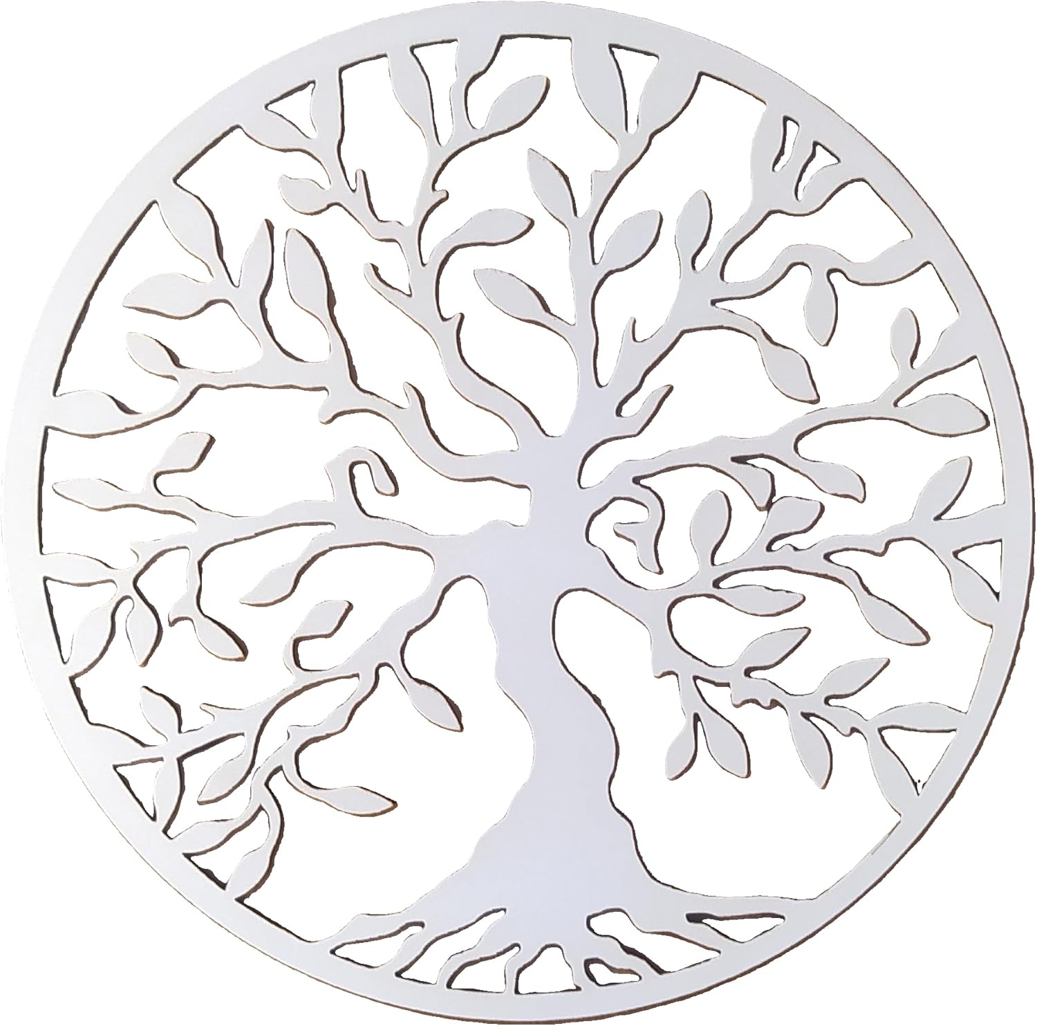Árbol de la Vida Estilo Egipcio, Mandala de Madera MDF Blanco, Terminación en Rústico, Decoración Mística de Pared Árbol de la Vida Estilo Egipcio, Mandala de Madera MDF Blanco, Terminación en Rústico, Decoración Mística de Pared