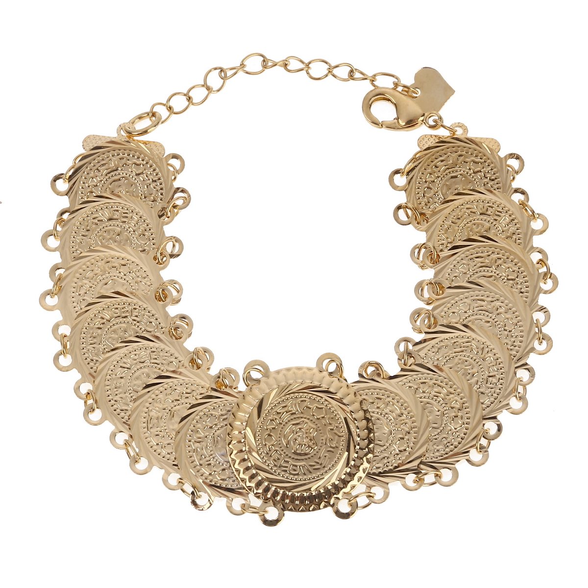 Arab Bracelet Gold Color Coins Bangle Islam Middle East Chain Jewelry Africa Gifts