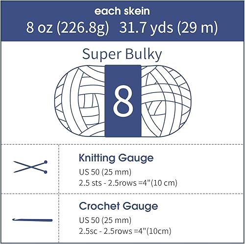 Vista 139 de HOMBYS Hilo de felpilla grueso y voluminoso para tejer a mano, hilo grueso y esponjoso para tejer a mano, hilo de felpa suave, paquete de 8