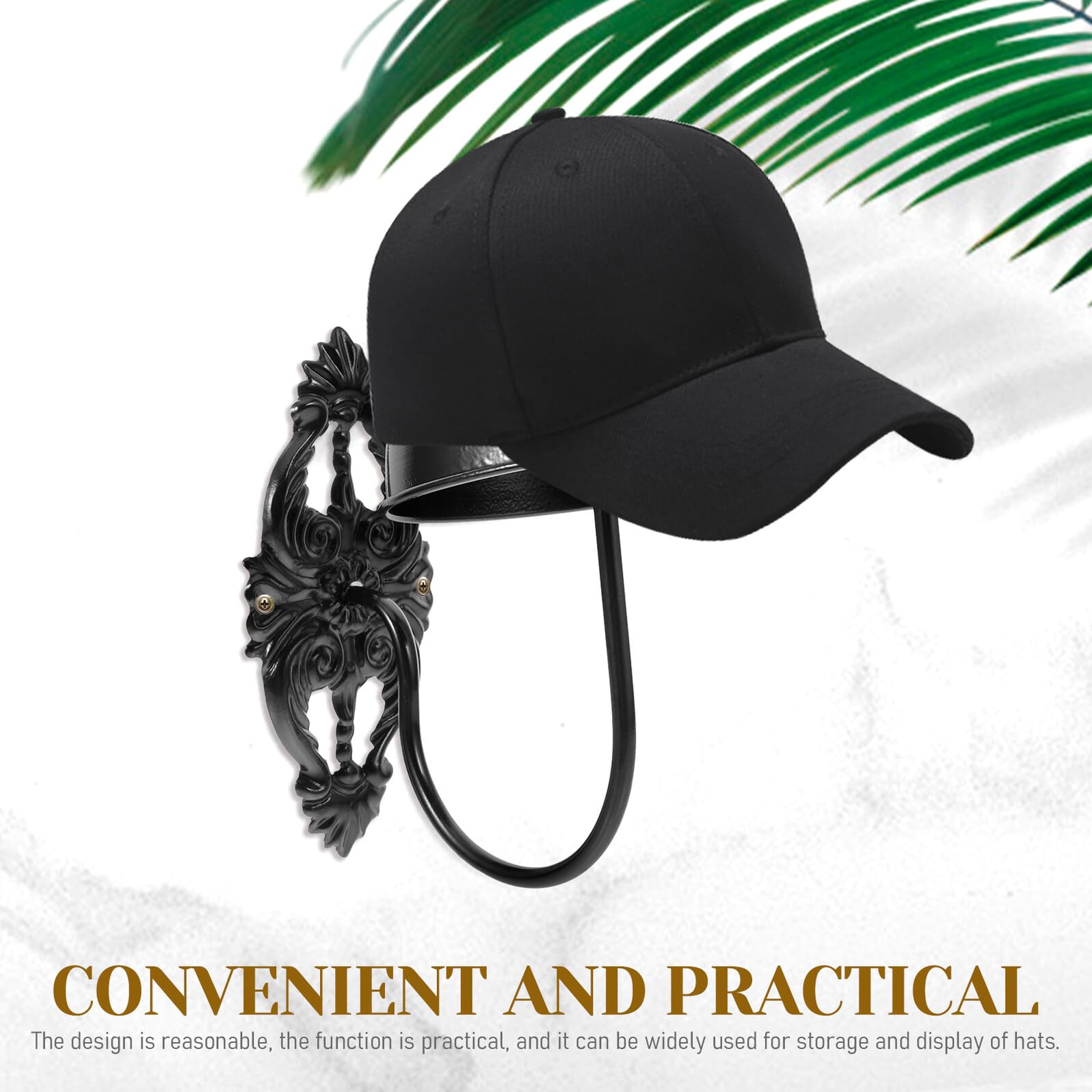 STOBAZA Organizador de Gorras de Béisbol de Metal Negro para Pared, Soporte Fuerte de Almacenamiento y Exhibición Adecuado para Tiendas y Supermercados