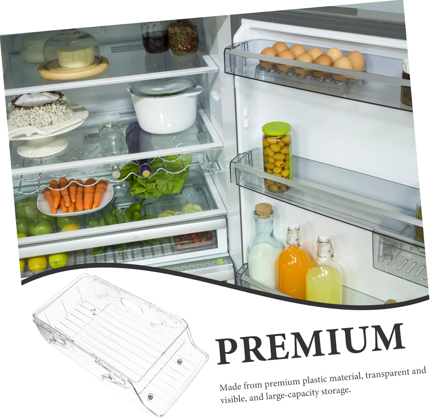 Generic Double Layer Rolling Soda Can Dispenser Beverage Holder Refrigerator Organizer Bin for Drinks Can Holder and Storage for Fridge