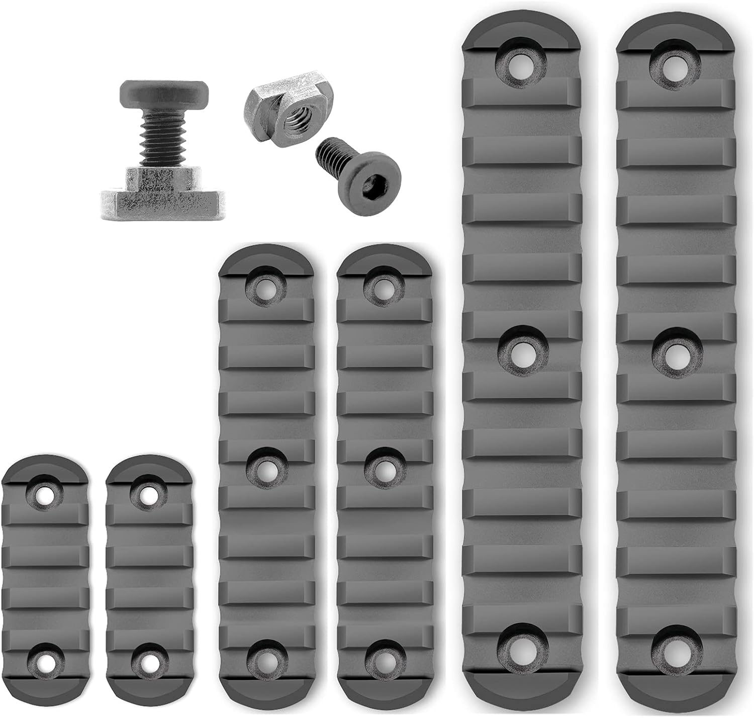 Fidragon Mlock Rail 5-Slot 9-Slot 11-Slot 16 pcs mlock Screw and nut 6 pcs Ultralight Rail for Hunting MLock System : Sports & Outdoors
