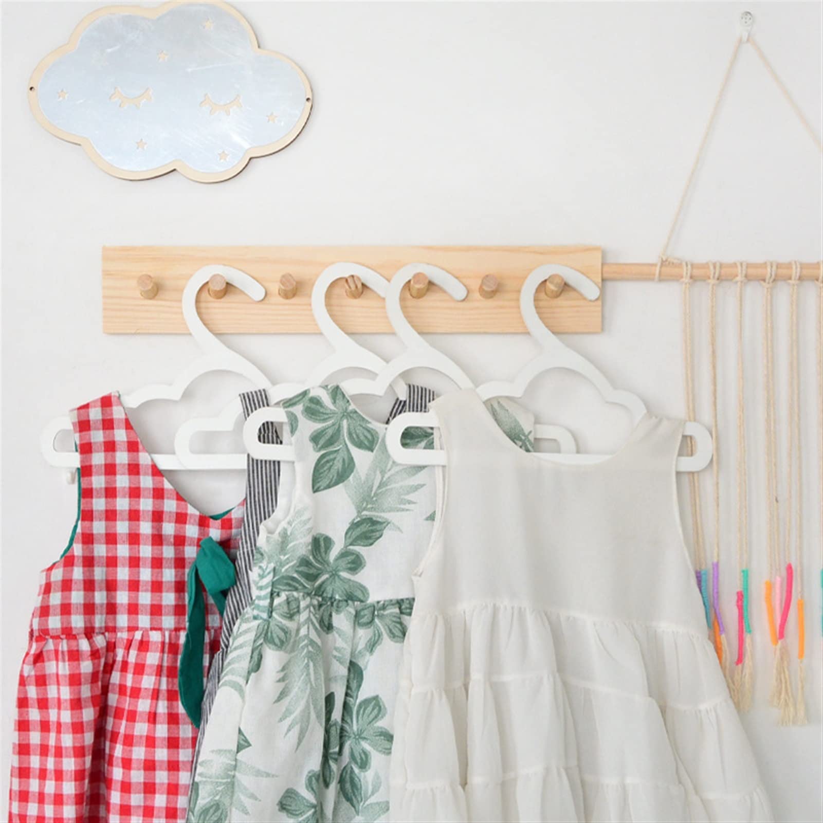 Wandgarderobe Moderne Wandmontage Mantel Hut Rack Haken Holzeingabebanhänger 7 Stifte Schlafzimmer Badezimmer Robe Racks Küchentuch Zahnstange Kleiderhaken Wand