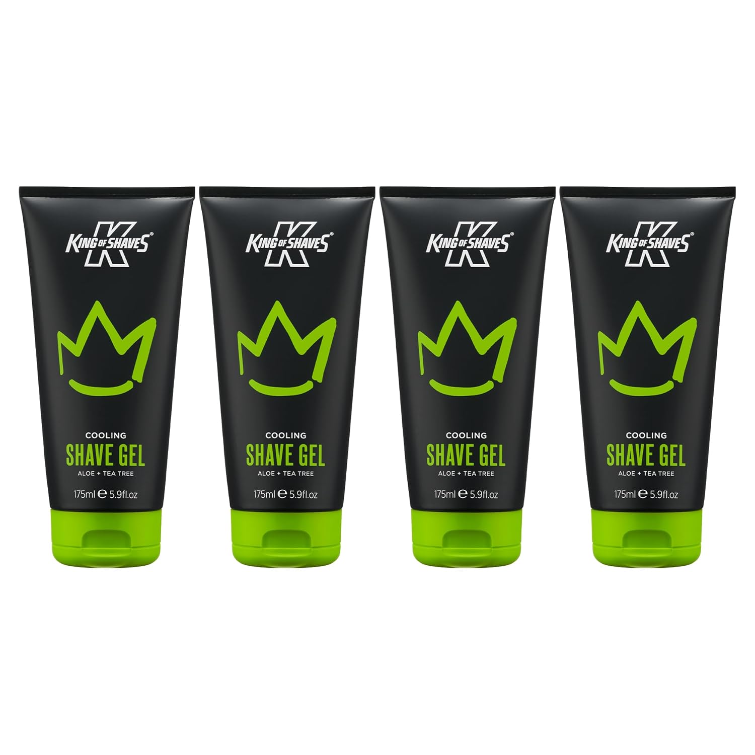 King of Shaves Cooling shave gel Aloe+Tea tree 4x175ml