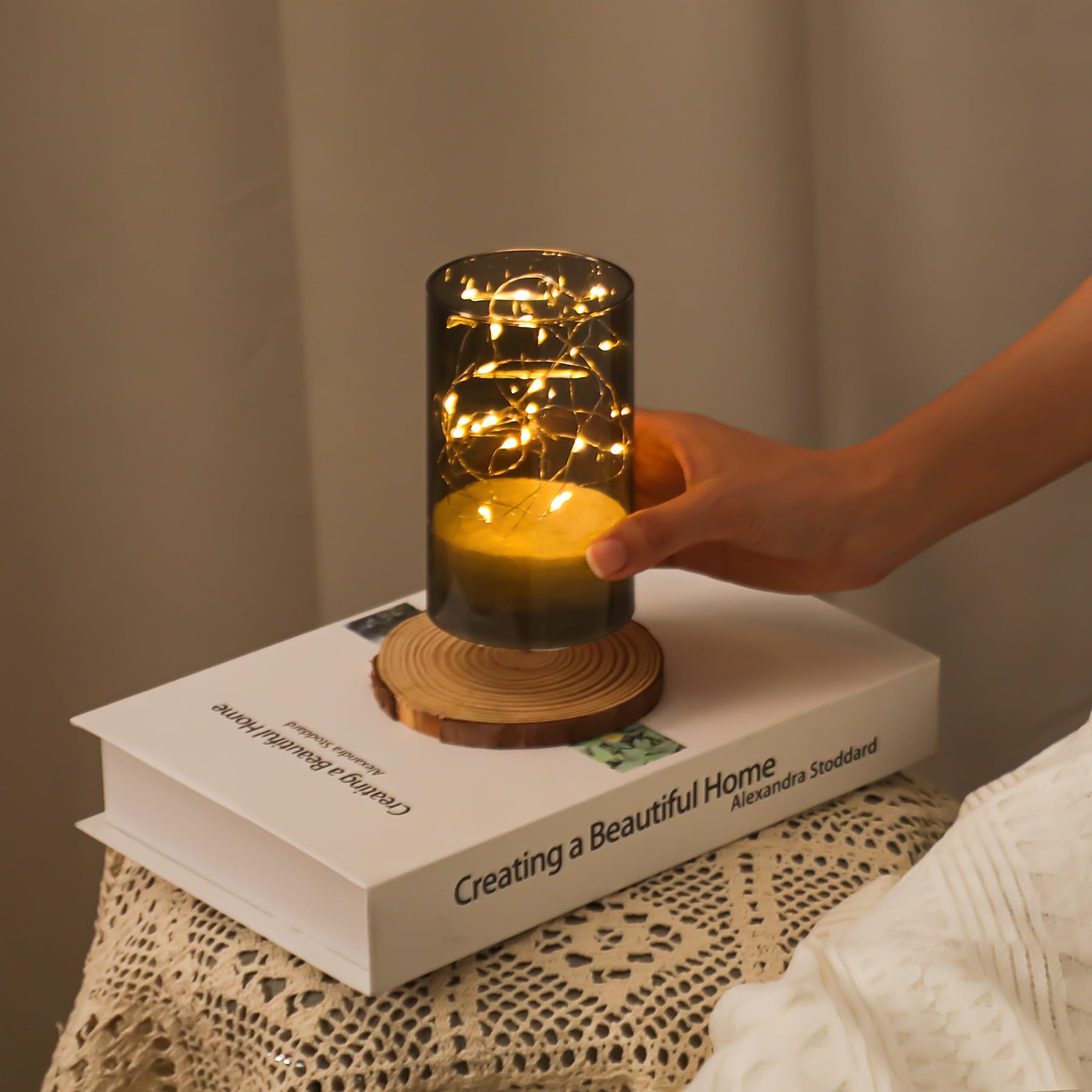 Forever Speed 3 Piezas Velas LED Recargable 1000mAH Luces de Hadas con Temporizador de Mando a Distancia Velas Decorativa Sin Llama para La Decoración Casera del Partido, Acampar, Boda - Gris