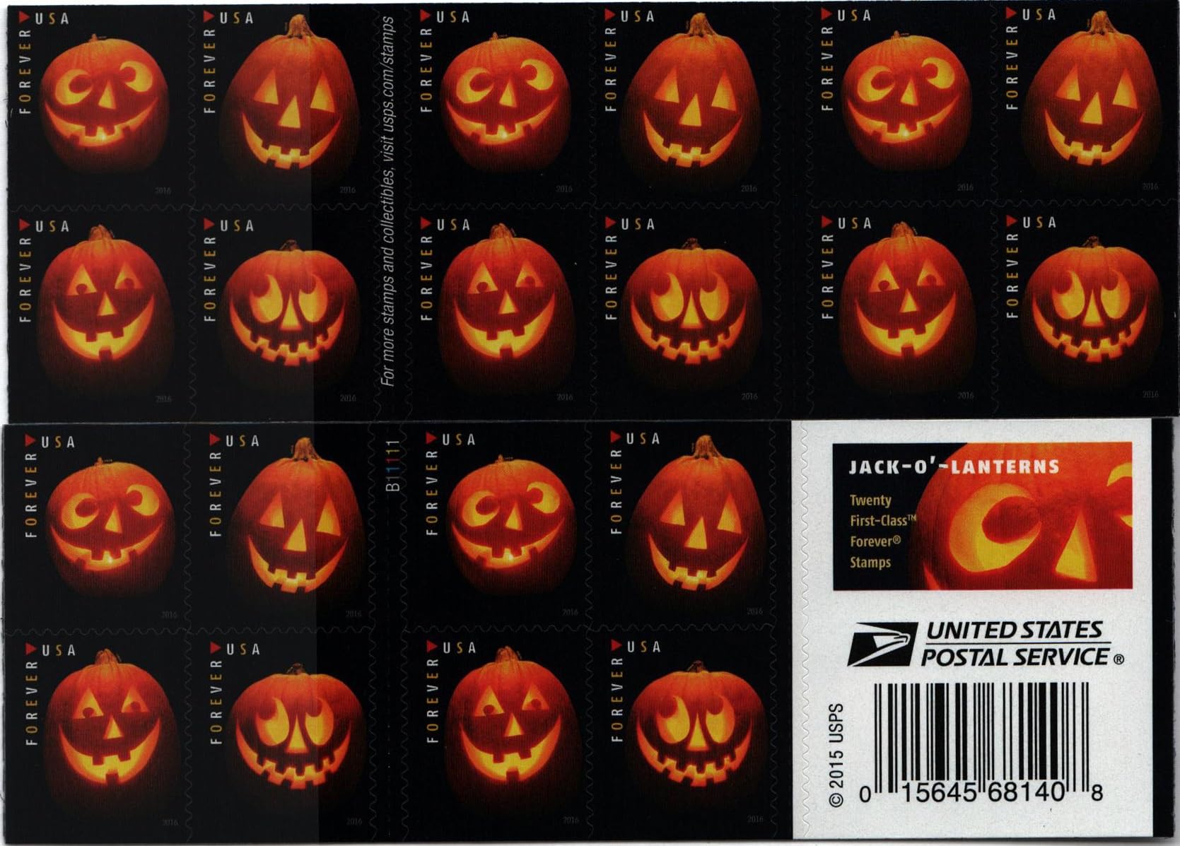 Amazon.com: Jack-O'-Lanterns (Booklet of 20) Halloween Forever