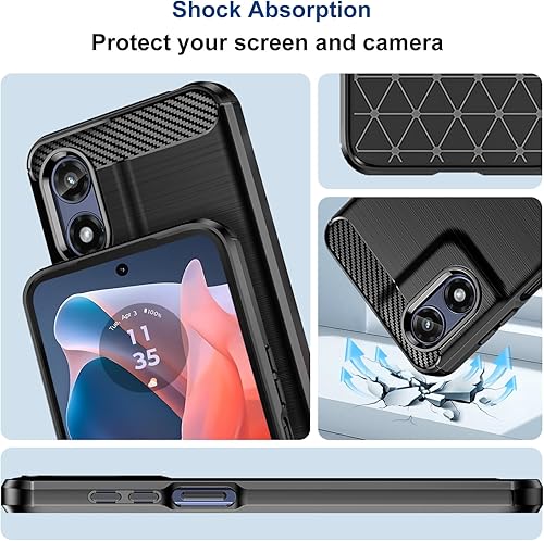 Miniatura 5 de Funda compatible con Motorola Moto Edge Plus 2022Moto Edge 30 Pro, funda de teléfono delgada con absorción de golpes, funda protectora de goma TPU