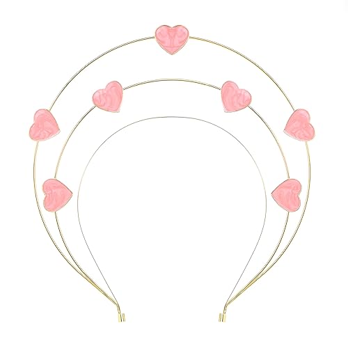 Zivyes Diadema de corazón Cupido, accesorios de amor, corona de halo, día de San Valentín, diademas para mujer, fiesta de cumpleaños, tiara de