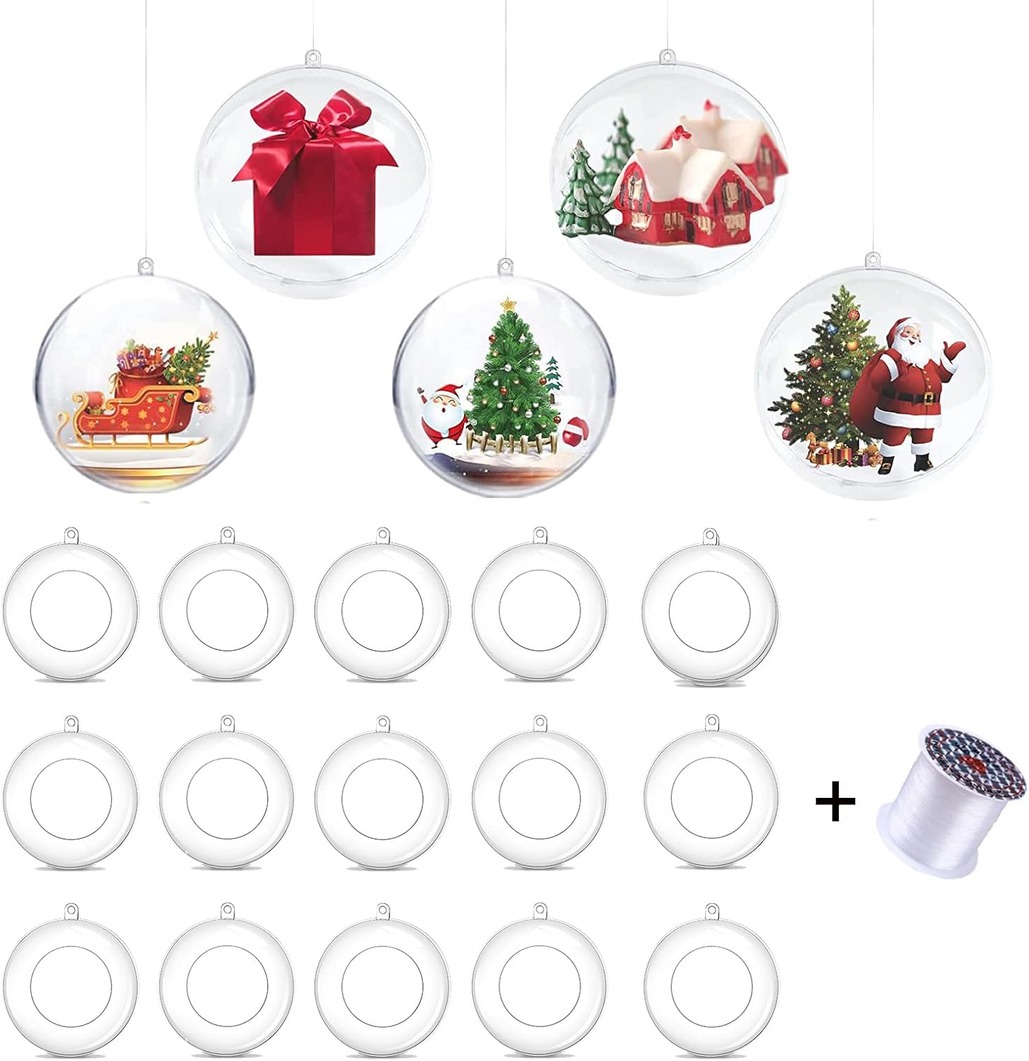 Glasseam Hanging Tealight Holders Candle Holders, 20 x 8cm Clear Tea