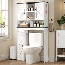 Over The Toilet Storage Cabinet with Barn Door