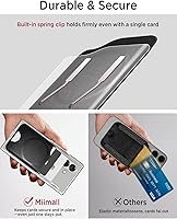 Vista 6 de Miimall para cartera MagSafe, soporte para 3 tarjetas para Samsung Galaxy S26/S25/S24 Ultra/Edge/Plus/FE, Z Fold 7/6, Pixel 10 Serie, iPhone