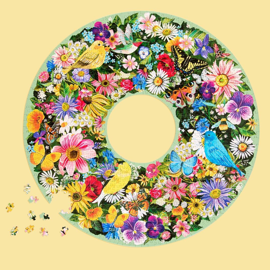 WerkShoppe Spring Floral Wreath 1000 Piece Puzzle