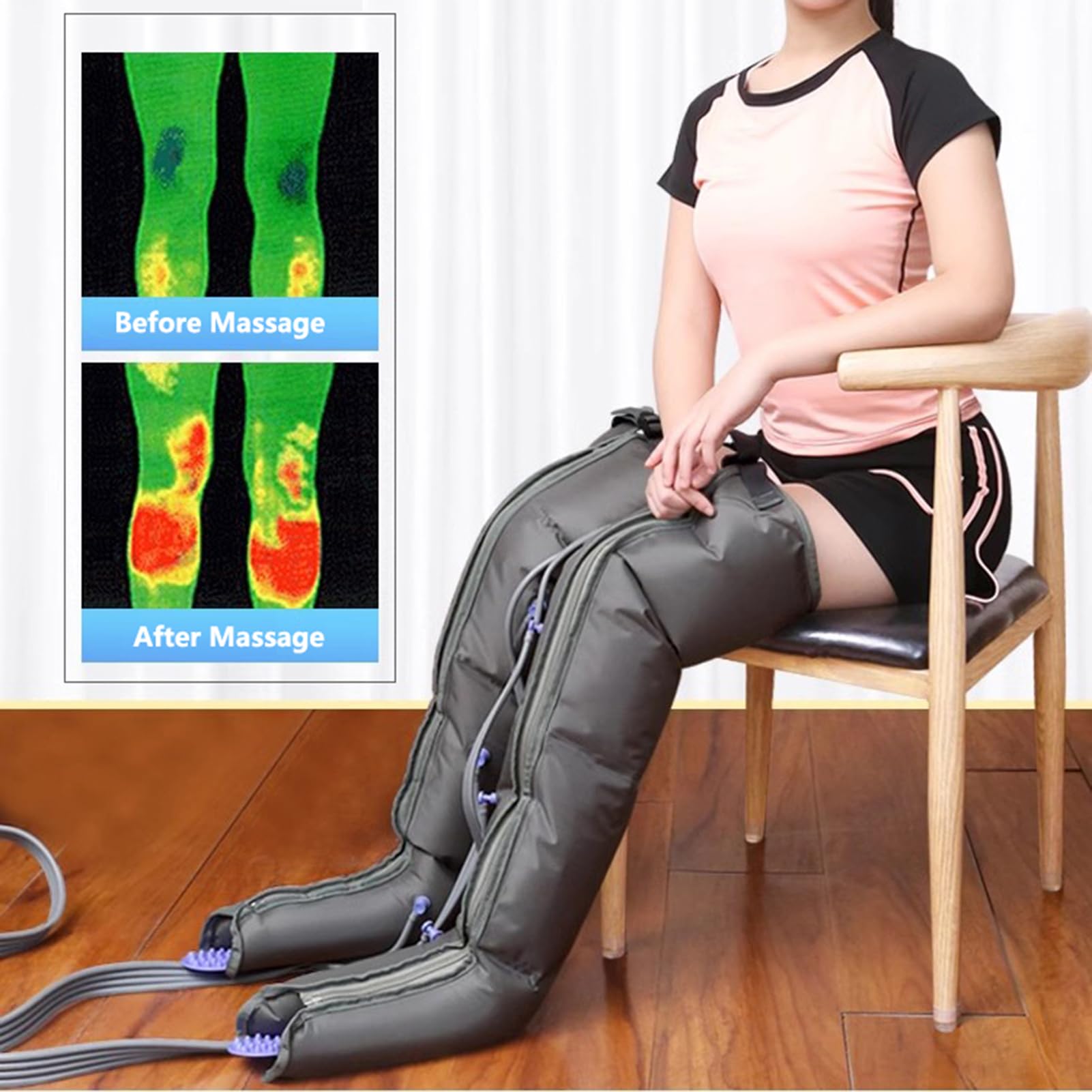 Massaggiatore Elettrico Per Gambe Massaggiatore Ad Onde Di Pressione Per Polpacci, Gambe E Piedi, Massaggiatore a Compressione D'aria