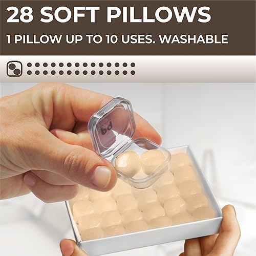 Miniatura 2 de Peace&Quiet PQ Tapones para los Oídos de Silicona para Dormir - 28 Tapones Moldeables de Cera para Dormir con Cancelación de Ruido para Nadar, Nivel