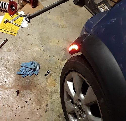 Miniatura 7 de iJDMTOY Kit de luz de marcador lateral trasero LED rojo con lente semidansparente compatible con MINI Cooper R50 R52 R53 2002-08 1 generación,