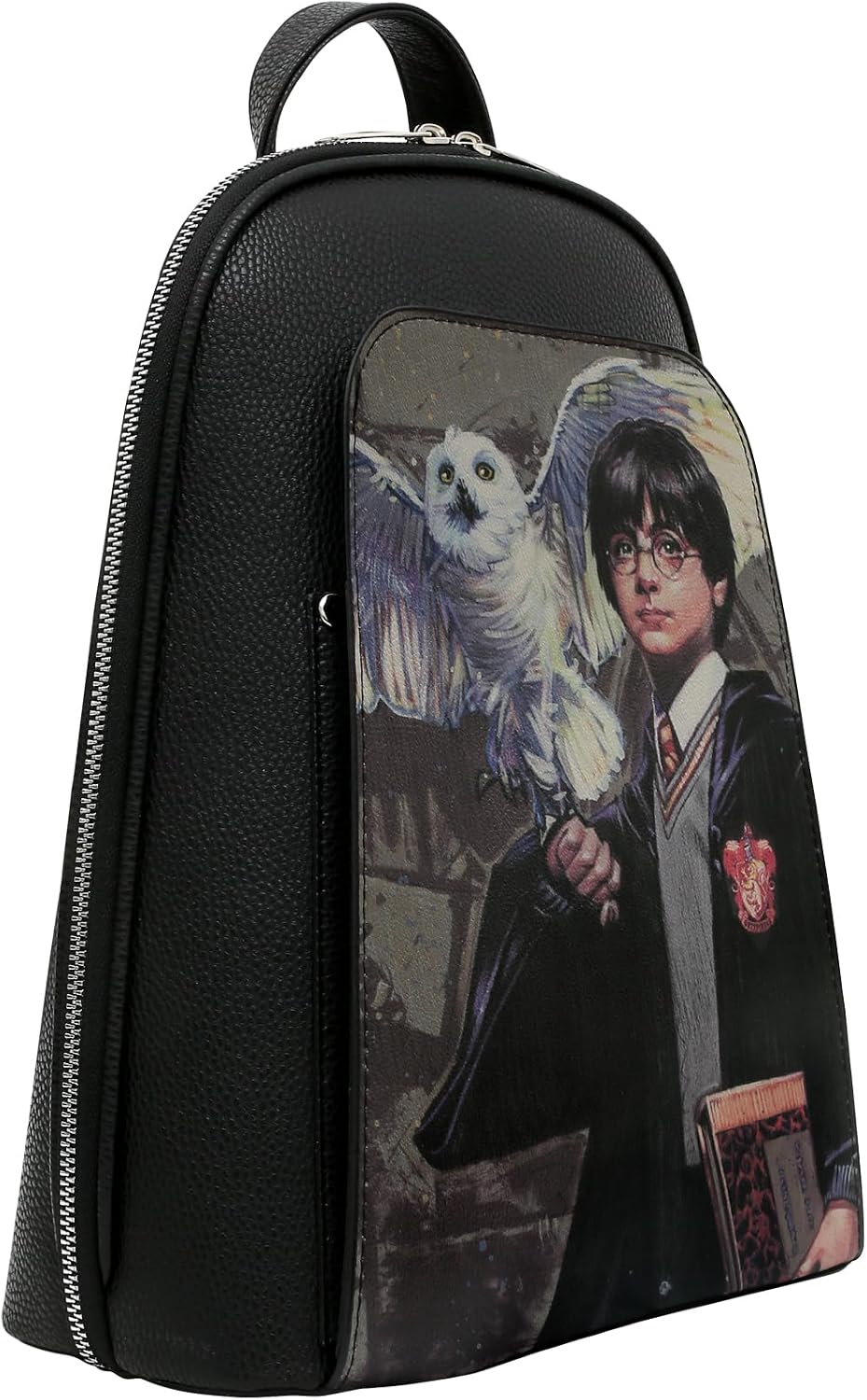 DOGO Small Backpack for Women - Vegan Leather and Unique Design Handmade Backpack Purse for Women, Harry And Hedwig Harry Potter Design