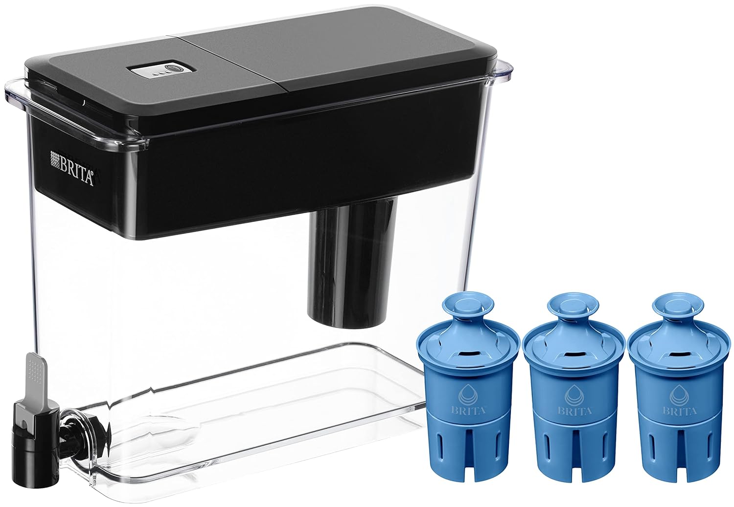 Brita XL Water Filter Dispenser for Tap and Drinking Water with 3 Elite Filters Reduces 99 Of Lead
